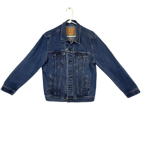 Vintage Levis Denim Jacket Mens Large Blue Trucker Jean Coat 72934 Button 90s - Picture 1 of 8
